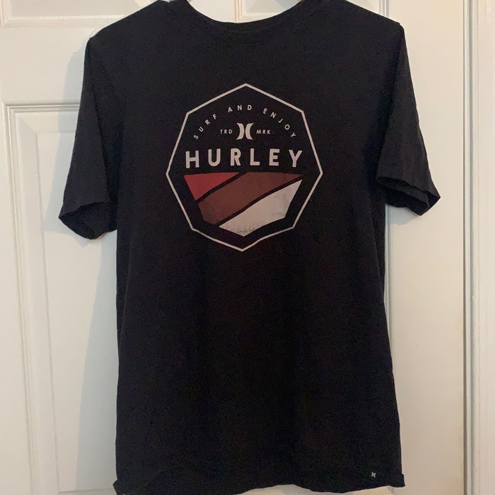Black & Red Hurley surf T-shirt.